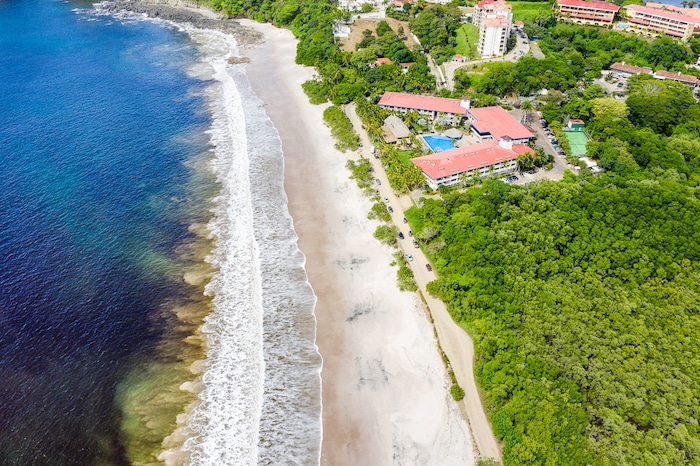 Playa Flamingo from above with Playa Flamingo Beach Resort in view