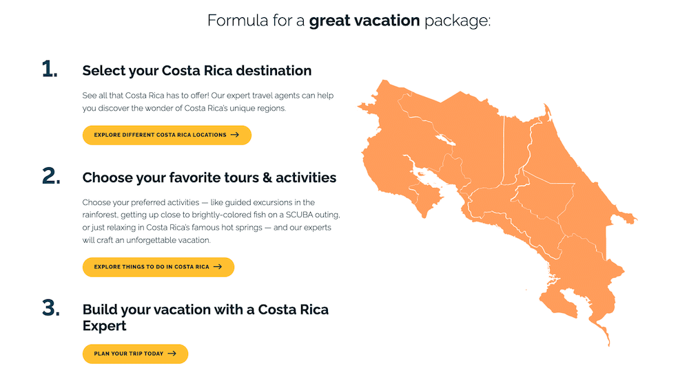 Formula for a great vacation package