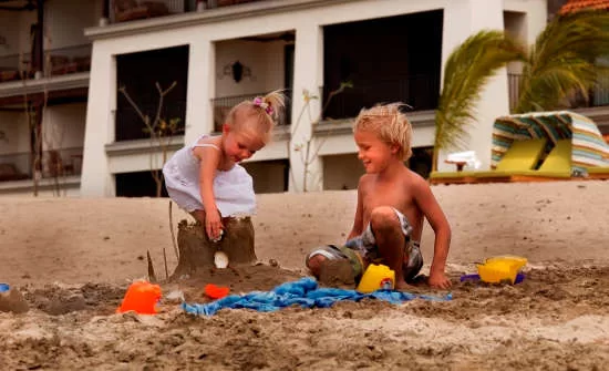 JW Marriott kids on the beach