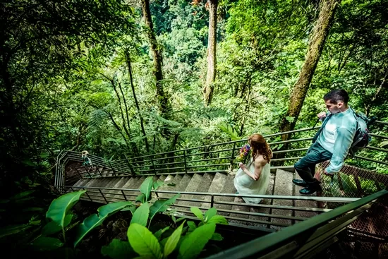 The stairs down to La Fortuna