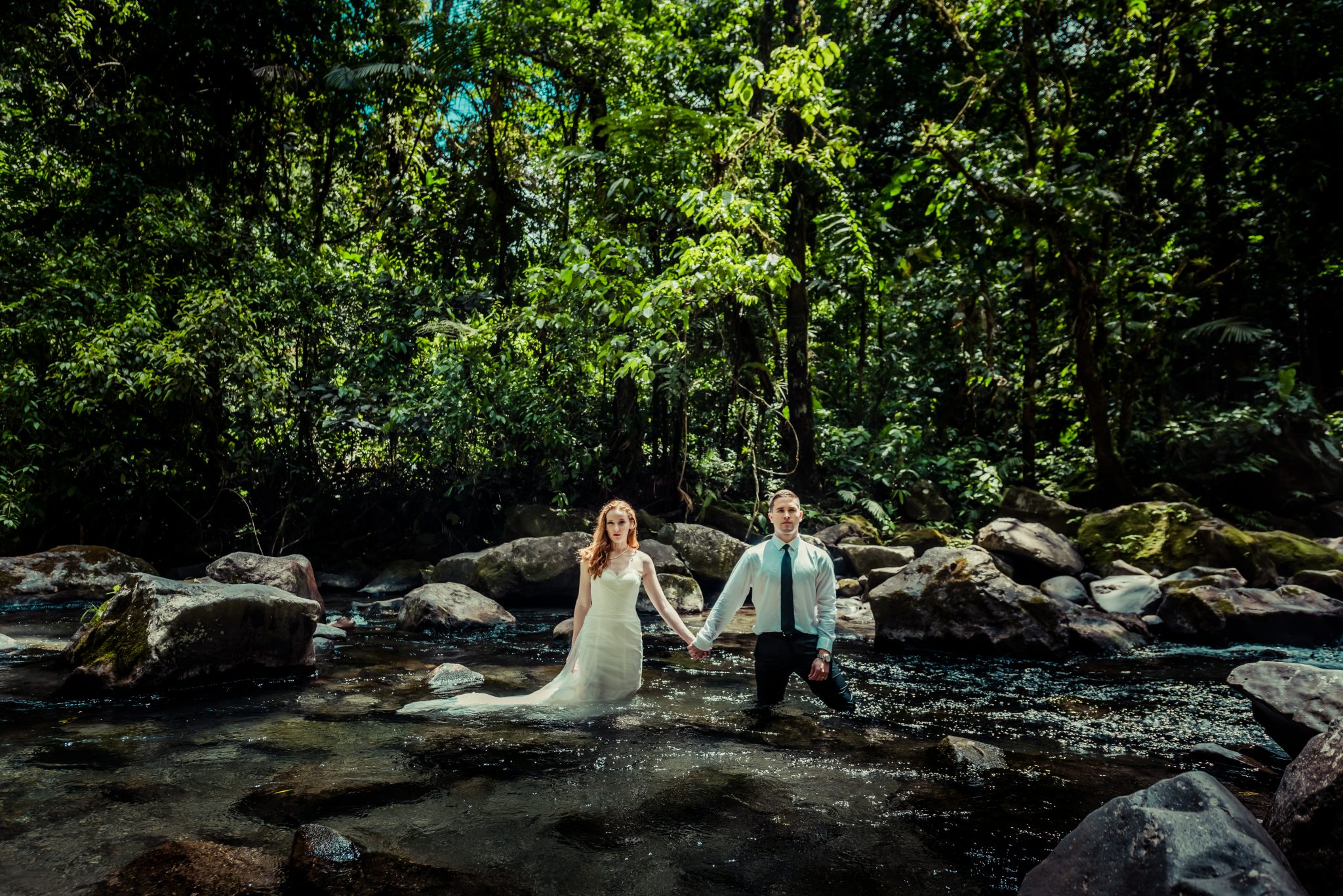 Trash the Dress at La Fortuna Waterfall